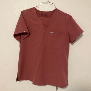 Figs Women's V-Neck Tunic in Dusty Rose